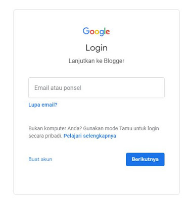 Cara Membuat Blog di Blogger 1