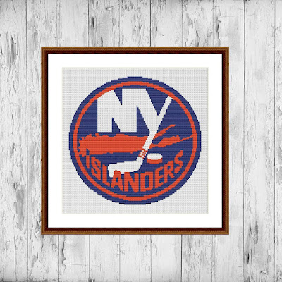 New York Islanders easy cross stitch pattern