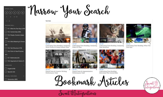 Narrow your search by bookmarking articles