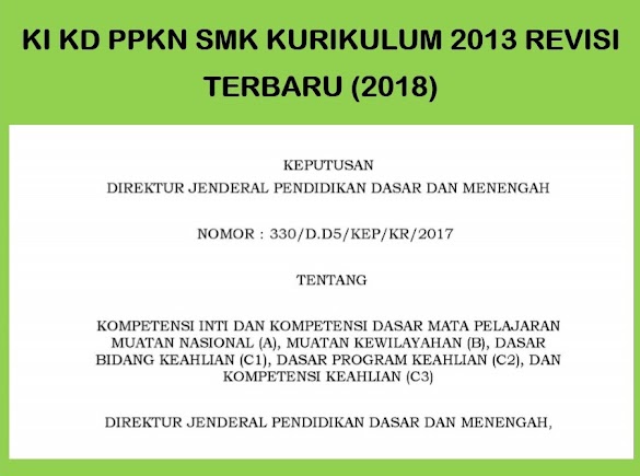 27 Ki Kd Mapel Ppkn Smk Kurikulum 2013 Revisi (2018)