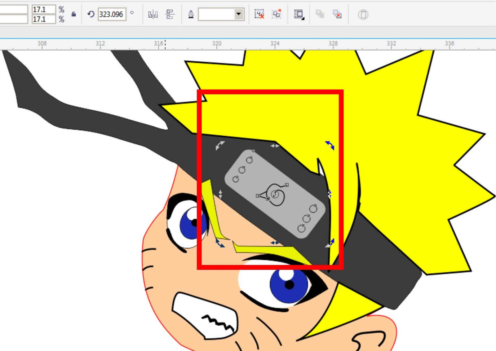 Tutorial Corel Draw Membuat Kartun Komik Anime Tokoh Naruto Dengan