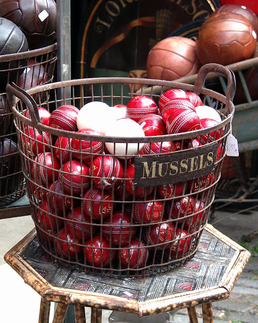 Cricket balls, Portobello Road Market, Portobello Road, Notting Hill, London