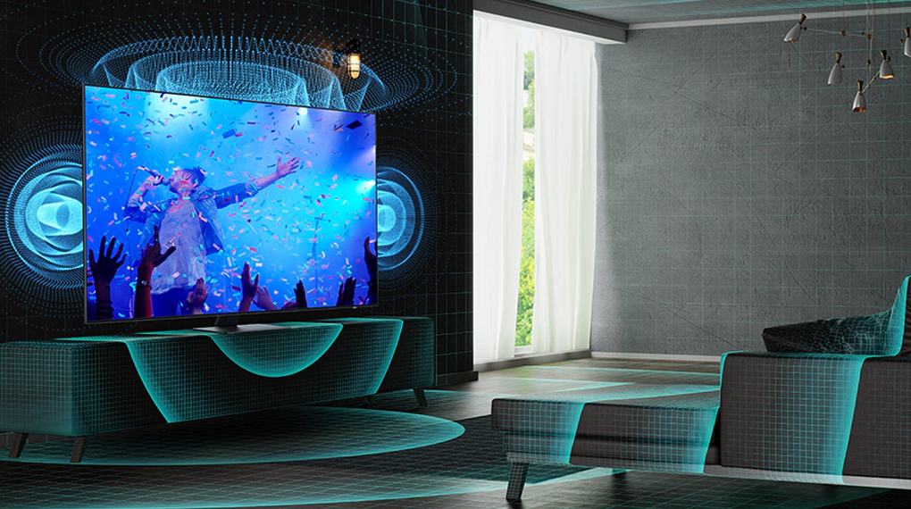 Smart Tivi QLED 4K 55 inch Samsung QA55Q70B - Âm thanh phù hợp không gian SpaceFit