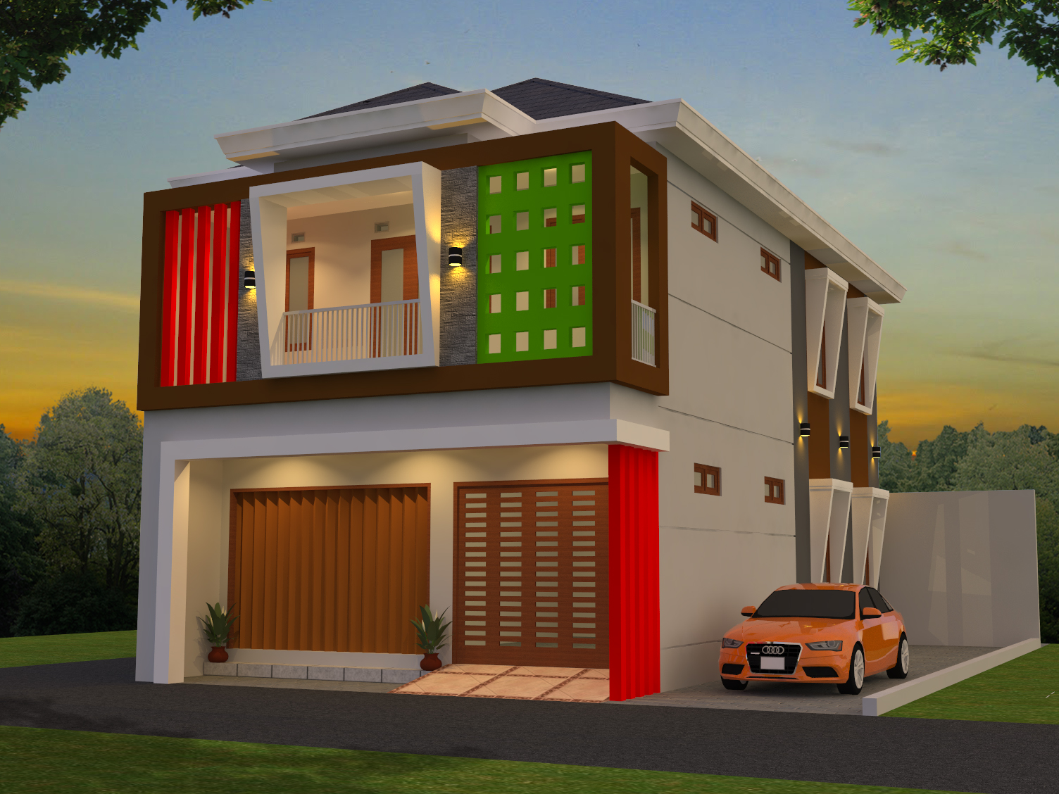 JDRK Studio Online Arsitektur Rumah  Toko  Minimalis 2 Lantai Bp Ari
