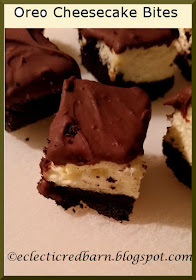 Eclectic Red Barn: No Bake Oreo Cheesecake Bites