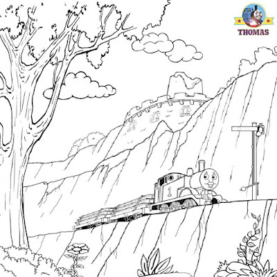 Mountain railroad Thomas tank the engine representation steam pictures to color coloring pages free