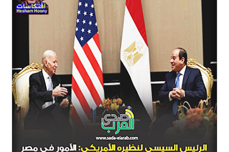  السيسي لنظيره الأمريكى: الأمور فى مصر تسير بشكل جيد