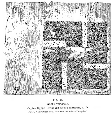 Egyptian textile with a large swastika.