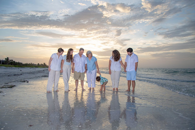 Sunrise on Sanibel Island family portrait