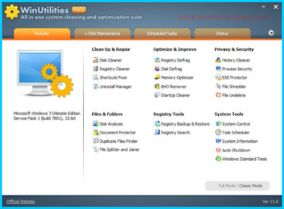 Serial Key WinUtilities Pro Edition 11.38