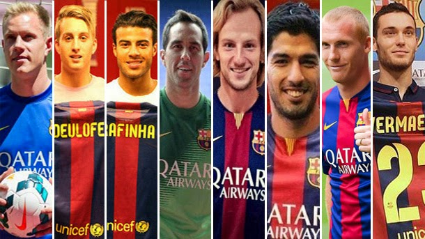 Ter Stegen, Deulofeu, Rafinha, Bravo, Rakitic, Suárez, Mathieu y Vermaelen