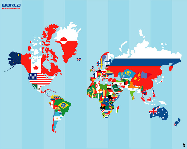 World Map With Labels. the world map with labels.