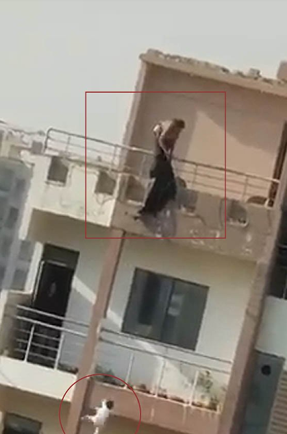 mother throw her daughter from sixth floor