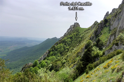 Atrás queda la Peña del Castillo