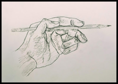 My Hand Holding a Pencil