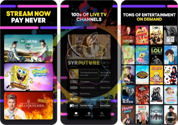 Pluto TV Live TV and Movies لقطة شاشة لتطبيق iPhone و iPad