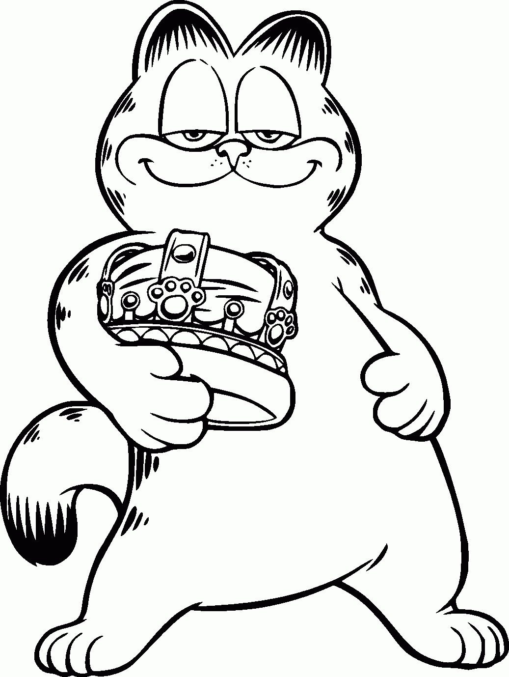 Free Garfield  the Cat Coloring  Pages  For Kids