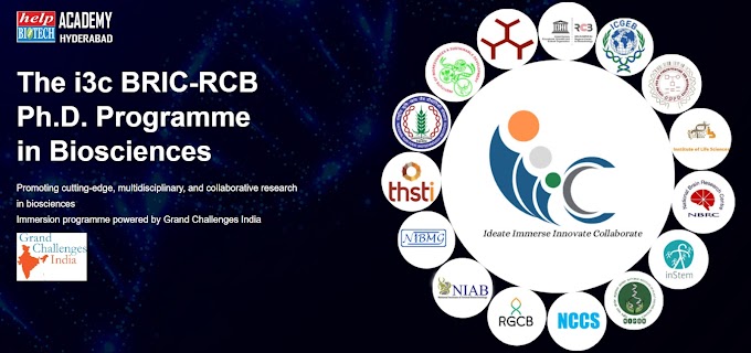 i3c BRIC-DBT PhD Program in Biosciences in DBT BRIC (iBRICs), RCB and ICGEB
