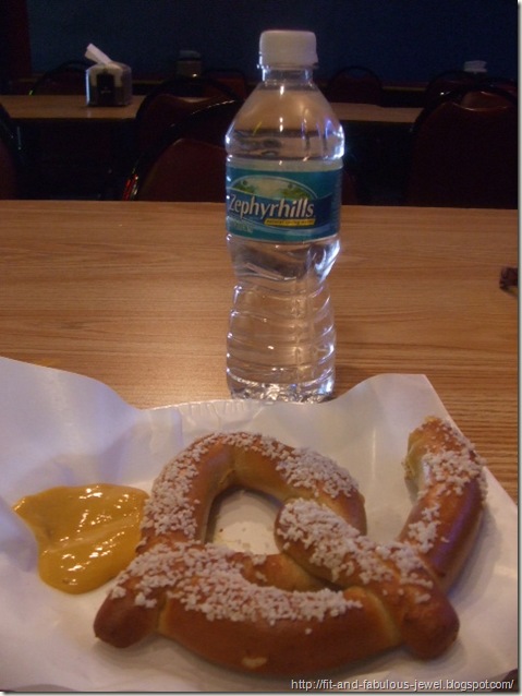 Pretzel and water