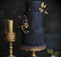 pastel negro para boda