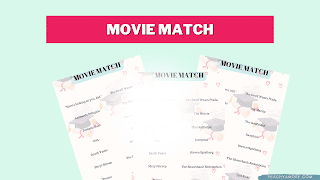 movie match printable games for grad parties