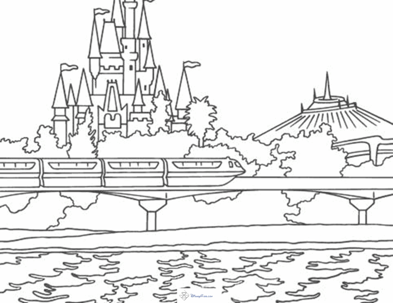 Disney World Castle Coloring Pages