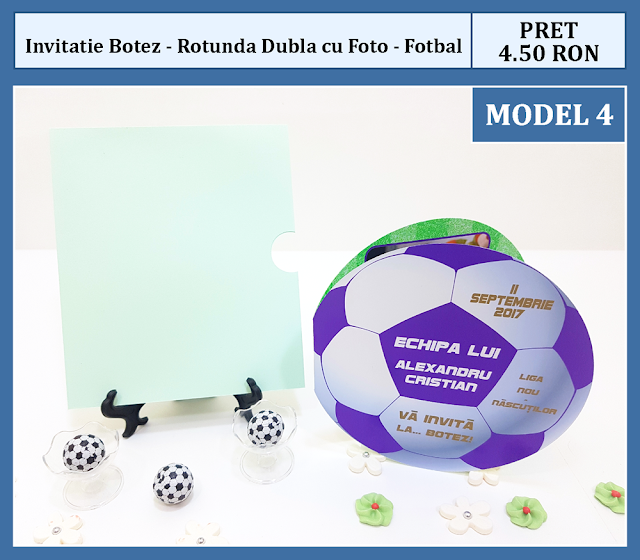 invitatii botez tema fotbal