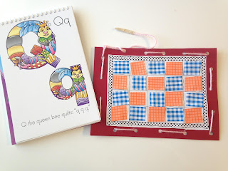 Q day preschool quilting activity