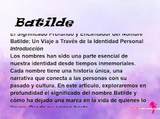 significado del nombre Batilde