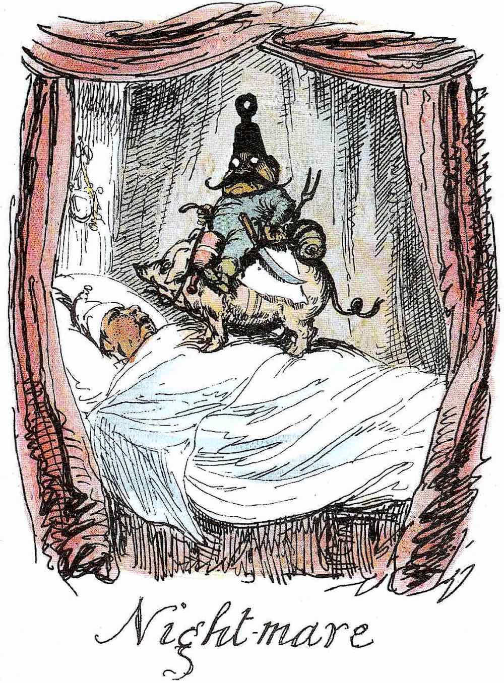 Night-mare, a bad dream by George Cruikshank 1836