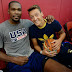 In Pictures: Ozil drops in on USA basketball team