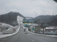 snowy west virginia road