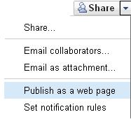 publish Excel as a Web Page