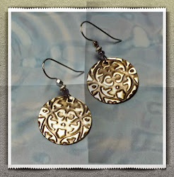 German Silver Embossed Earrings