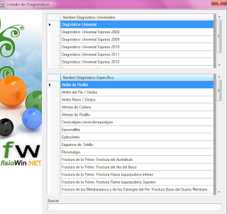 Listado de diagnósticos universales y específicos