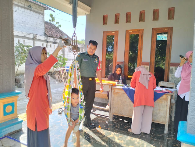 Cegah Stunting, Babinsa Aktif Dampingi Posyandu