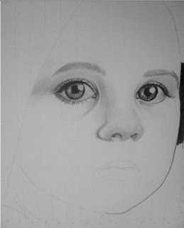 draw young girl's face - step 3