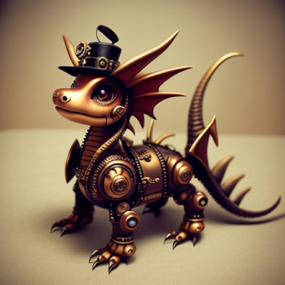 Steampunk Dragon Statue Miniature 3D amazingwallpapersa blogspot com (6)