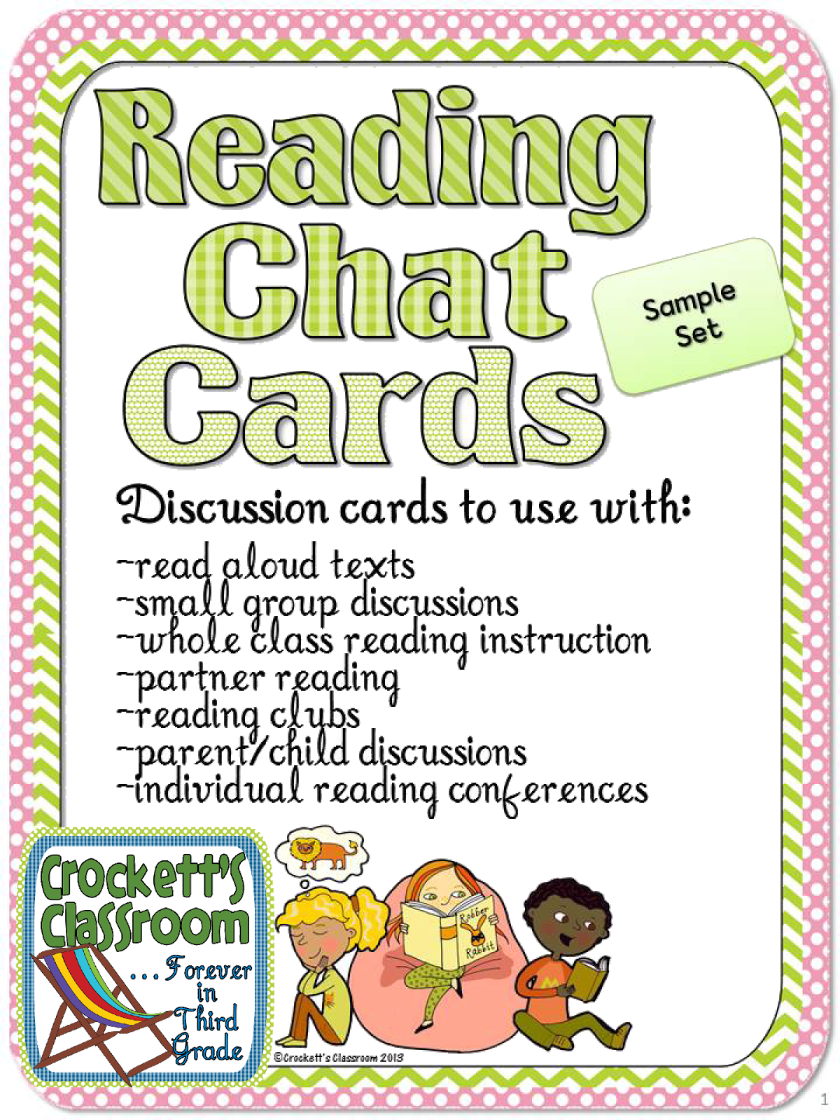  Reading Chat Cards---Free Sample