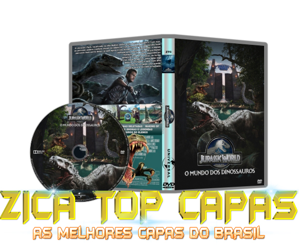 CAPA DO DVD - JURASSIC WORLD - O MUNDO DOS DINOSSAUROS - 2015