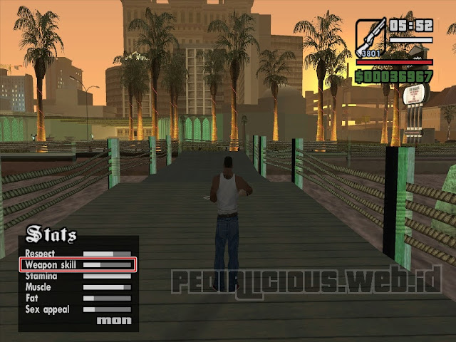 Level Gangster Weapon Skill di Stats Box GTA SA