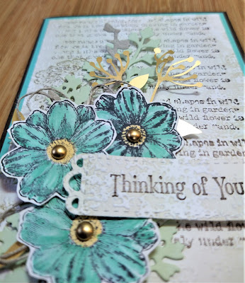 Rhapsody in craft, Coastal Cabana, Thinking of you cards, Thinking of you, Quiet Meadow Bundle, Quiet Meadow Dies, Quiet Meadow, Timeworn Type 3DEF, Blackberry Beauty Ephemera Pack, #colourcreationsbloghop, Stampin' Up