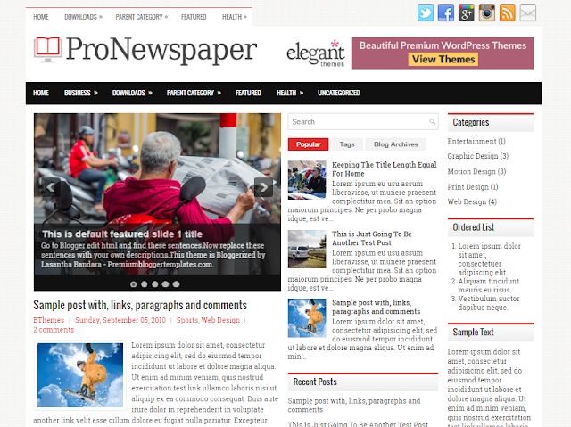 ProNewspaper Blogger Template