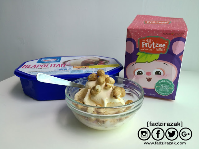 Resepi Snek Mudah Untuk kanak-kanak - Frutzee Grape Ice Cream 