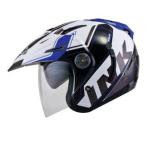 Helm INK T1 Seri 2 Putih Biru