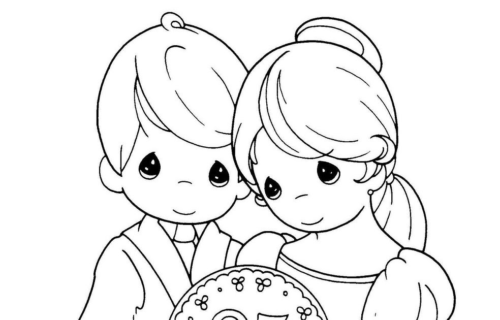 wedding anniversary coloring pages, precious moments ...