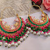 Meenakari chandbali earrings designs