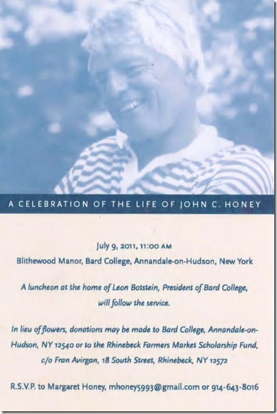 John Honey Memorial