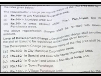 Tamilnadu Govt. Regularises Unapproved plots Sold Before October  20, 2017