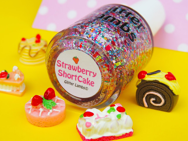 Glitter Lambs "Strawberry ShortCake"  Glitter Nail Polish